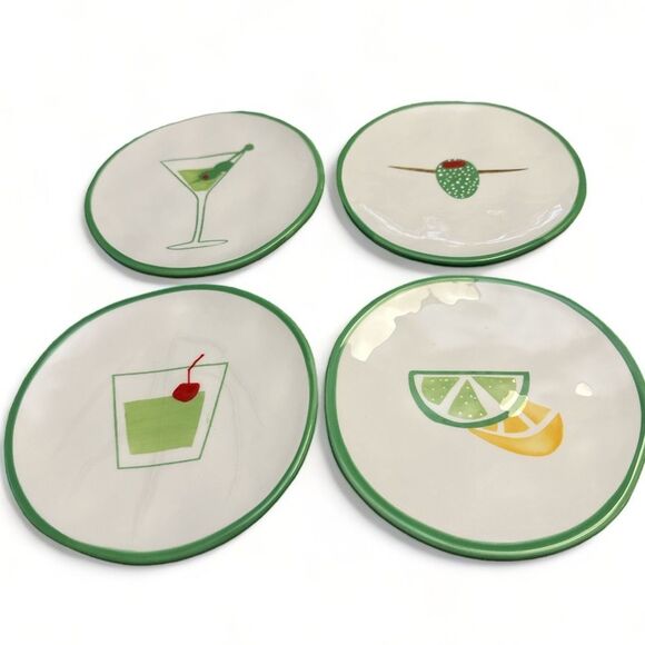 Mariposa Cocktail Plates Amy Van Aarle Appetizer Plate Martini 6” Dishes - Picture 2 of 13